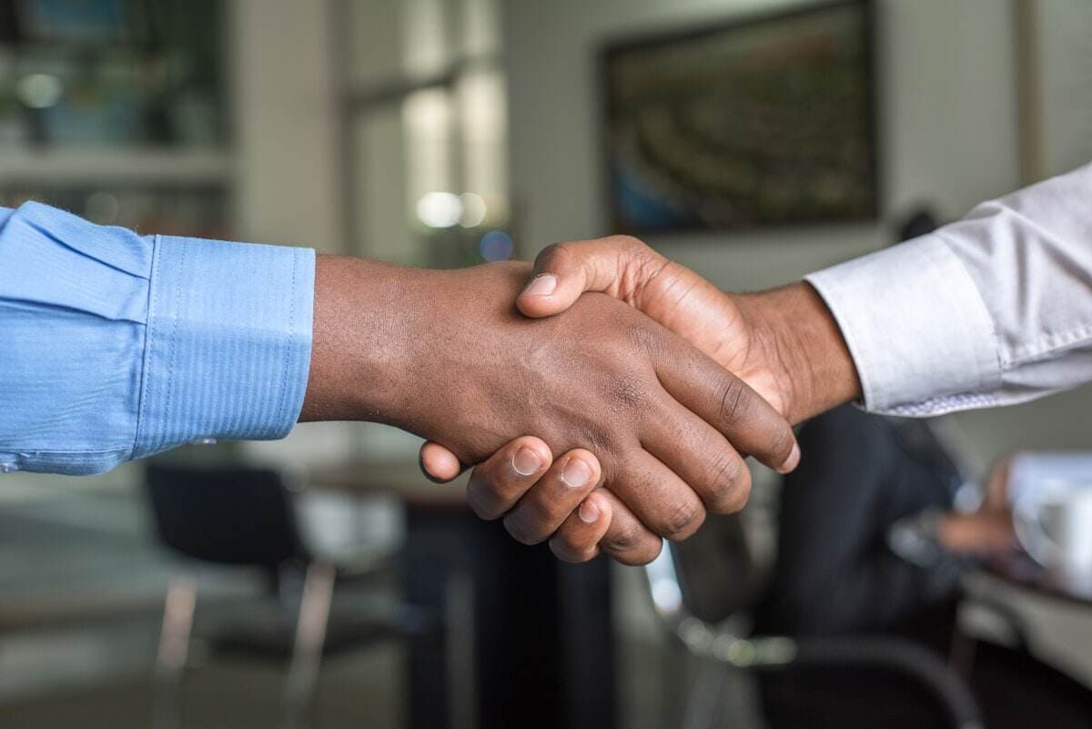 A successful hire sealed with a handshake